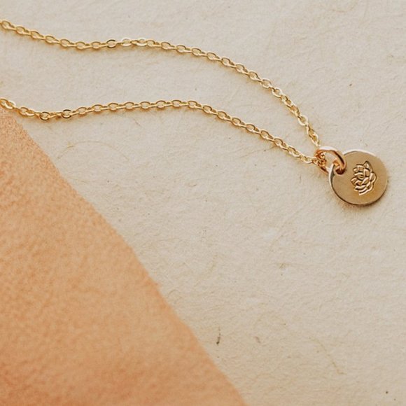 July Lotus Birth Flower Charm Pendant Necklace - Picture 3 of 15